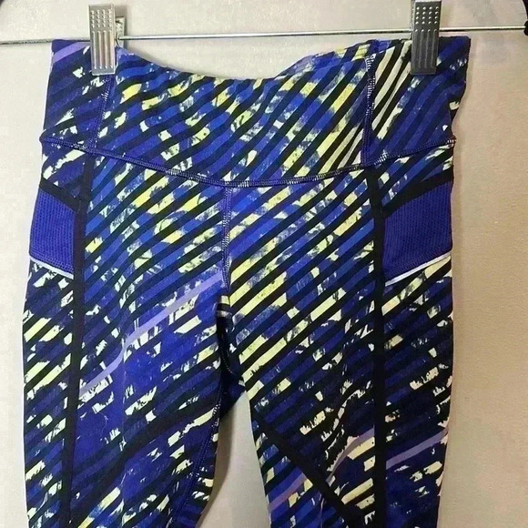 Athleta Blue Green Radical Stride Capri Leggings Women Size XXS Yoga Gym Active - Picture 5 of 14